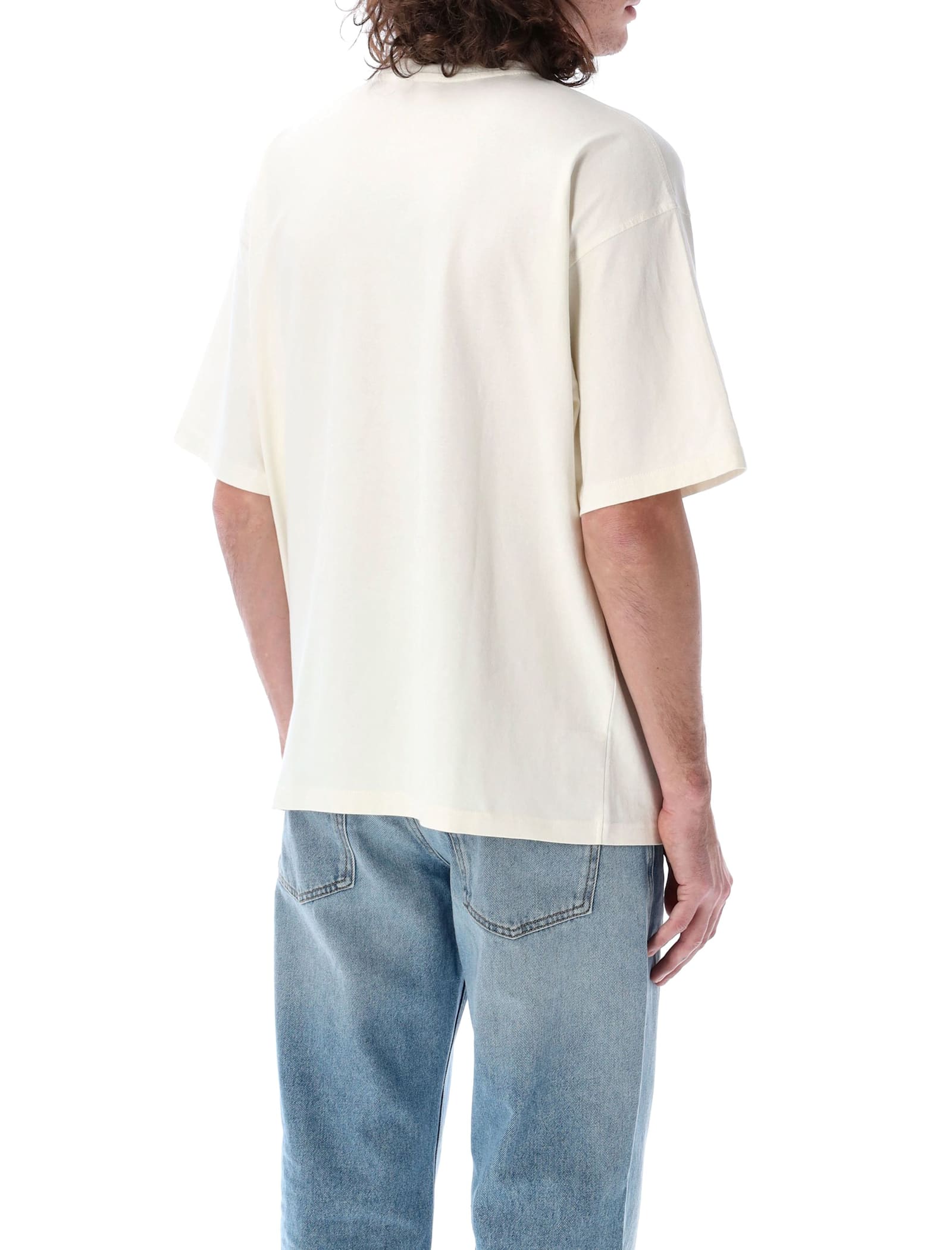 Diesel Graphic Print Round Neck Short Sleeves In White