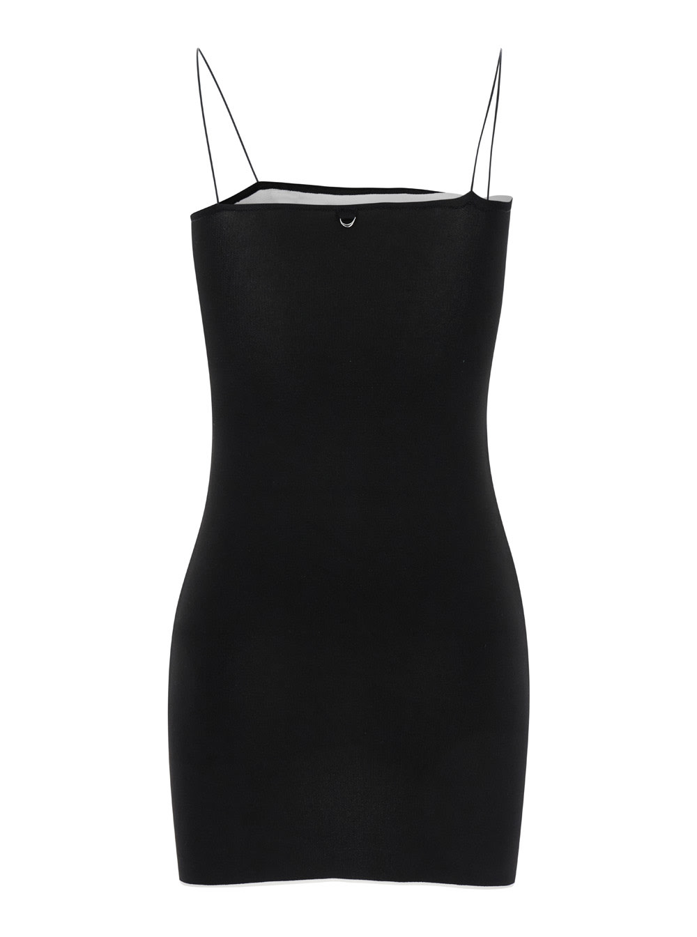 Shop Jacquemus Black La Mini Robe Aro Mini Dress In Viscose Woman