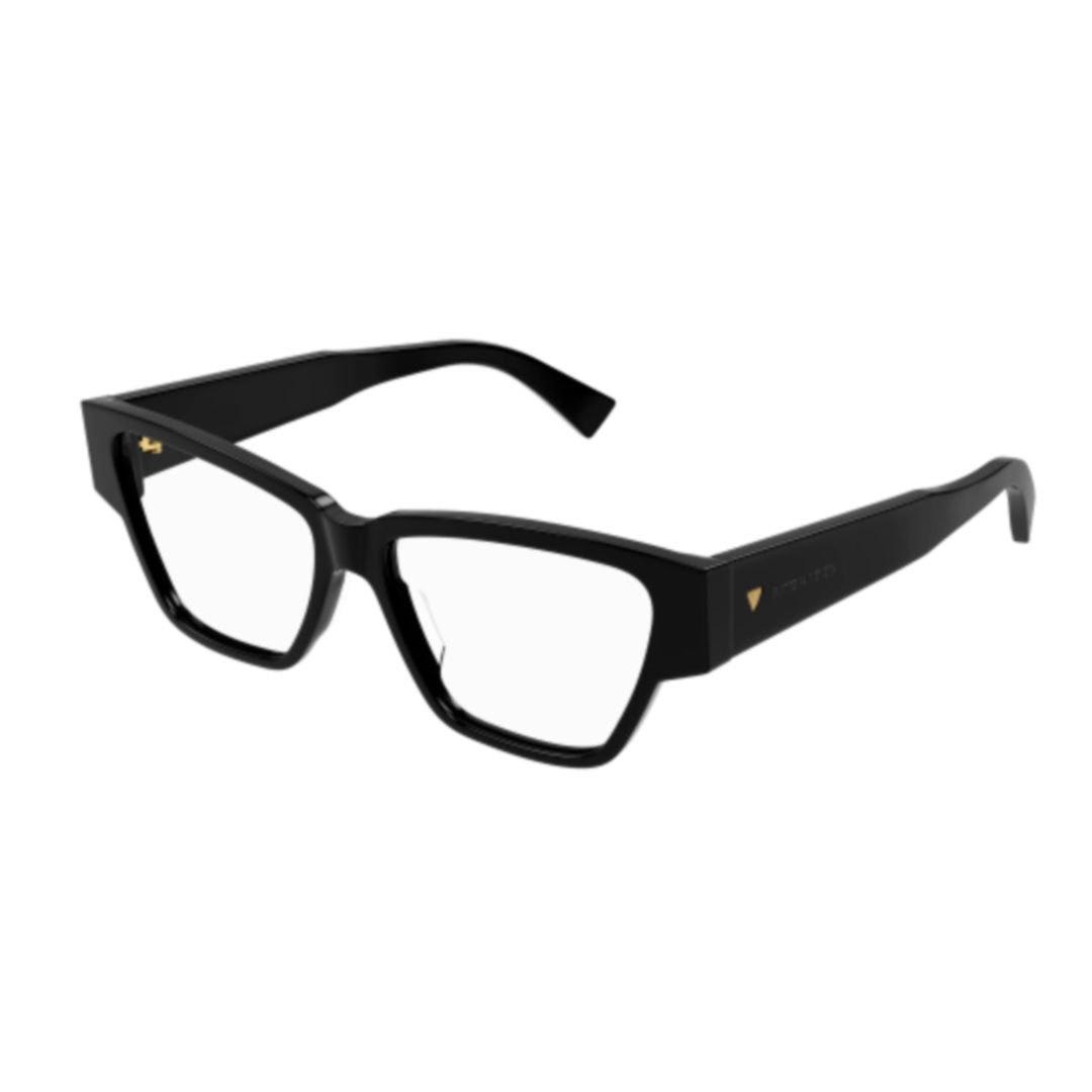 Shop Bottega Veneta Cat Eye Frame Glasses In 001 Black Black Transpare