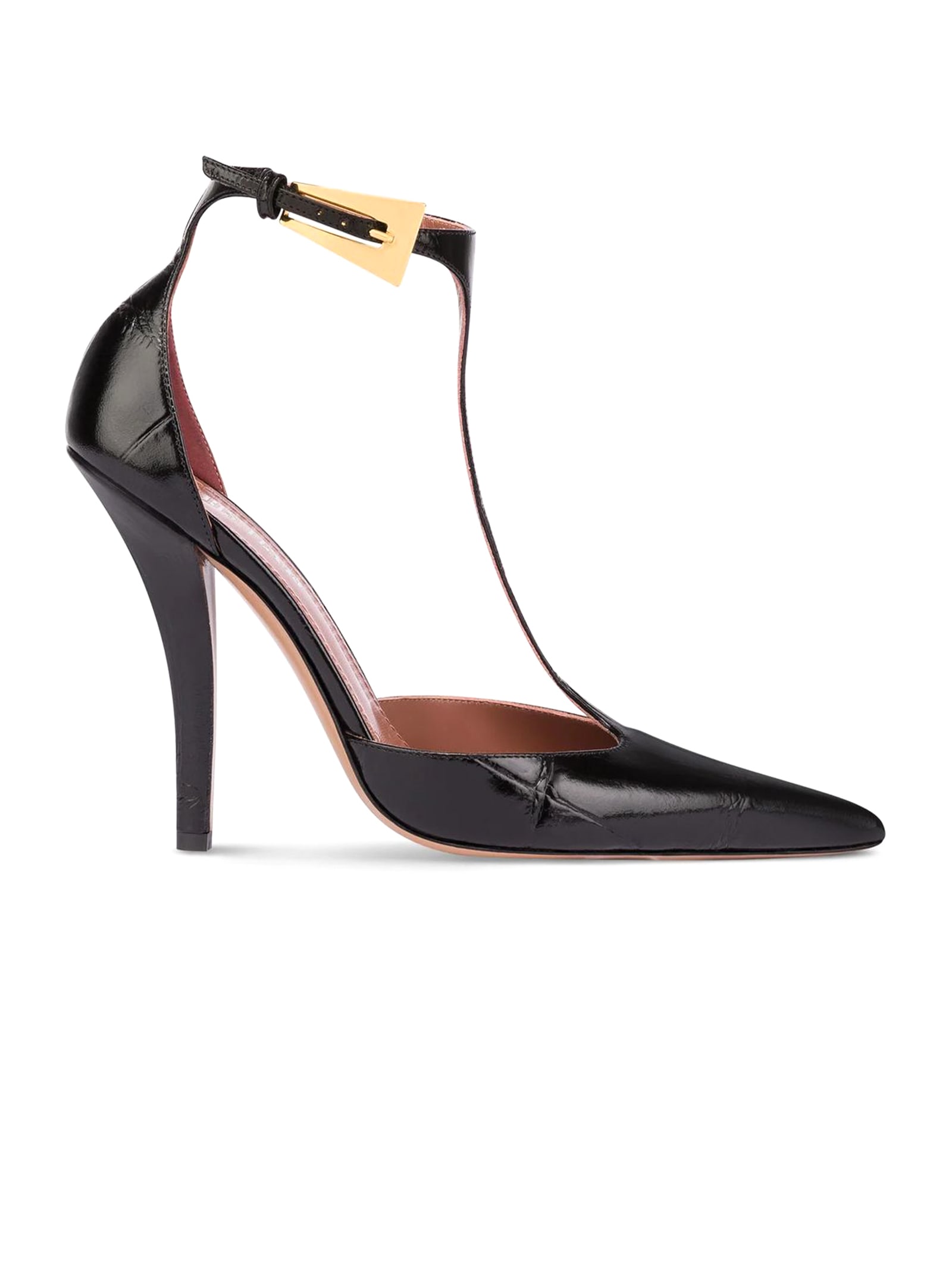 Shop Paris Texas Jessica T-strap Pump 105 In Black