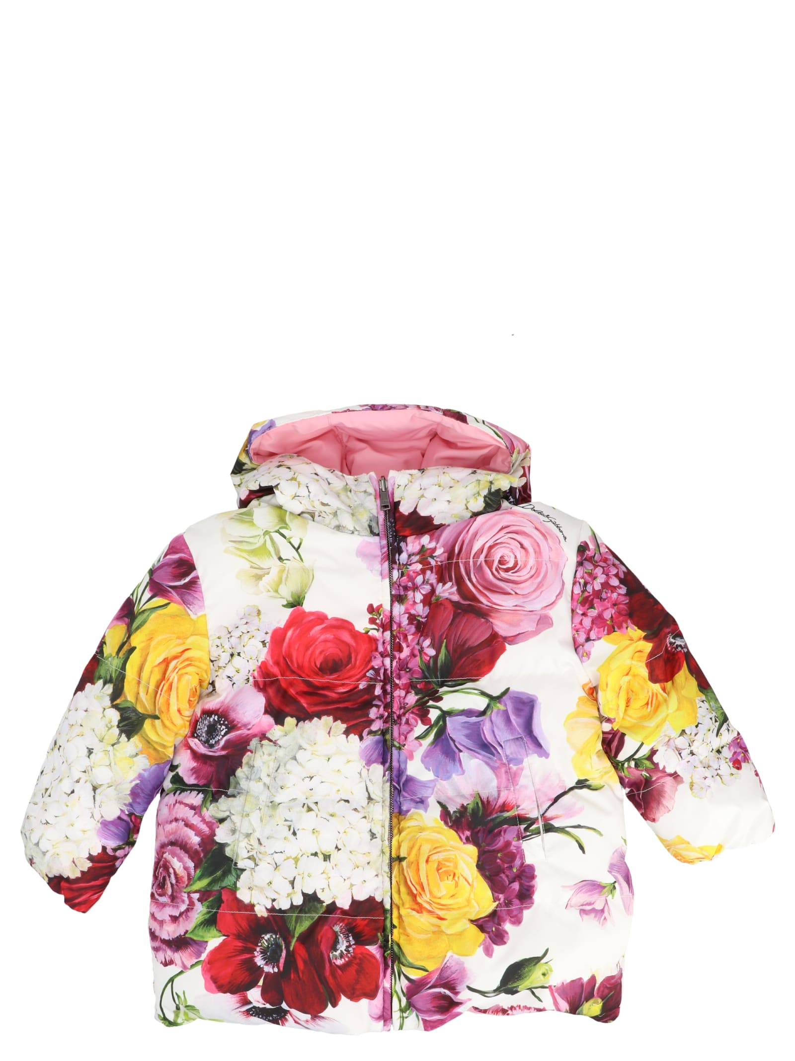 Dolce & Gabbana Floral Print Reversible Puffer Jacket