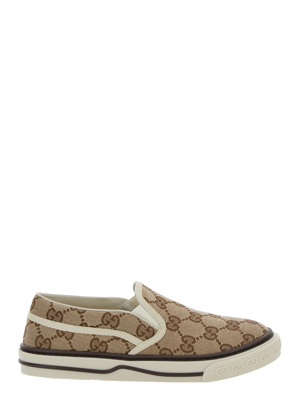 Gucci Gg Canvas Slip-on Shoes In Sand