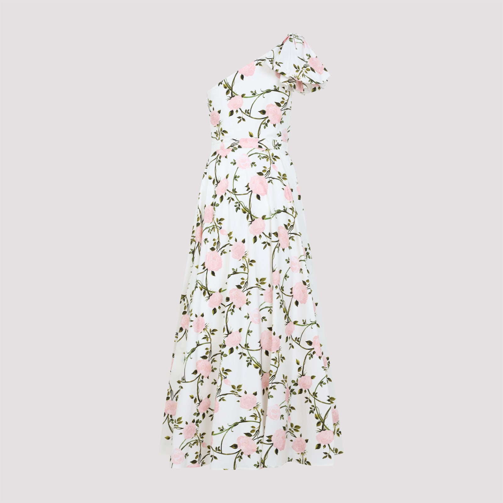 Giambattista Valli One-shoulder Floral Maxi Dress In Ivory Multi