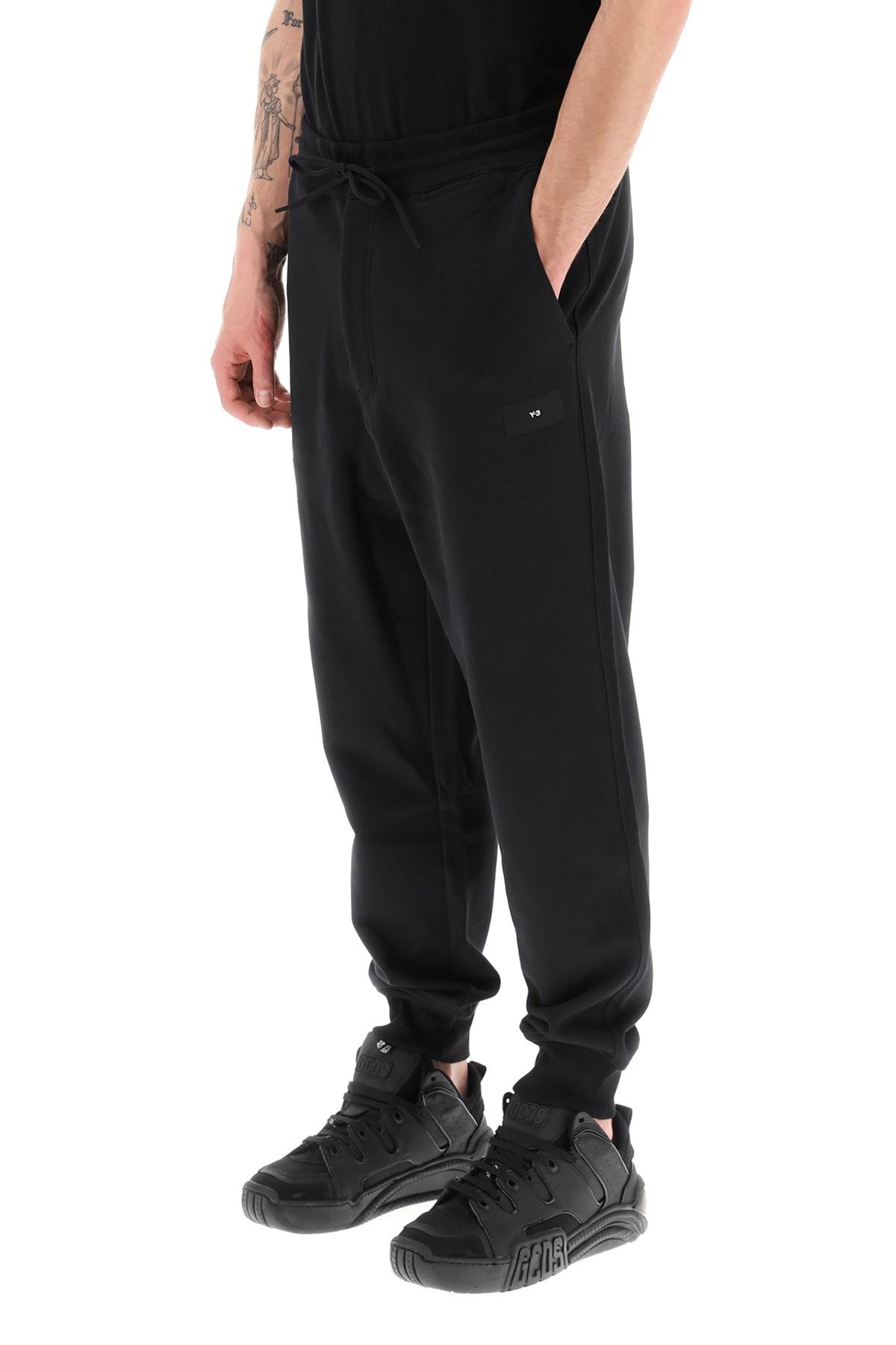 Shop Y-3 Organic Cotton Sweatpants In Black (black)