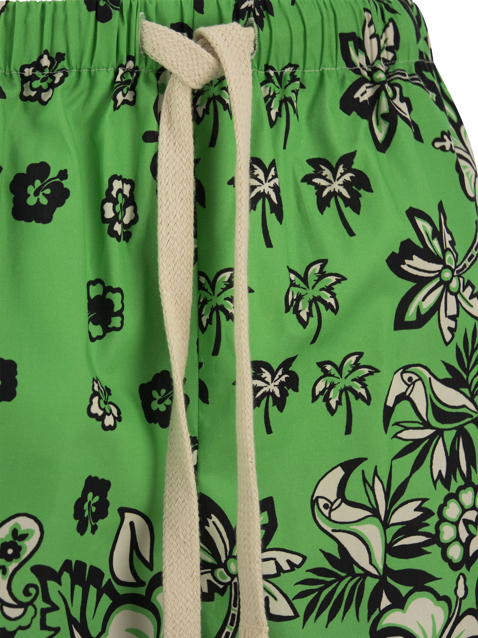 Shop Red Valentino Short With Bandana Print In Green