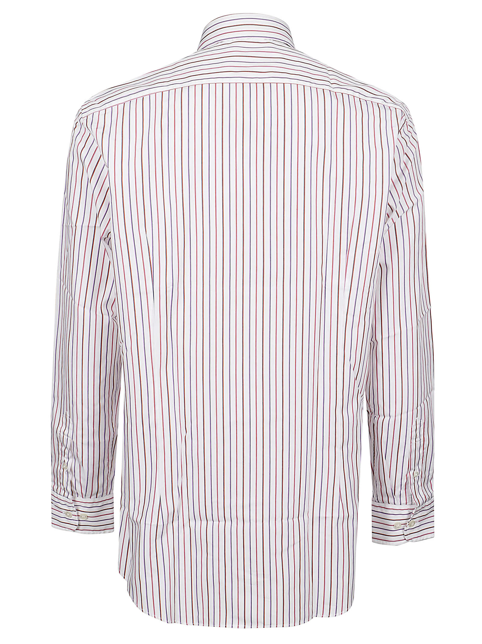 Shop Etro Roma Long Sleeve Shirt In Bianco