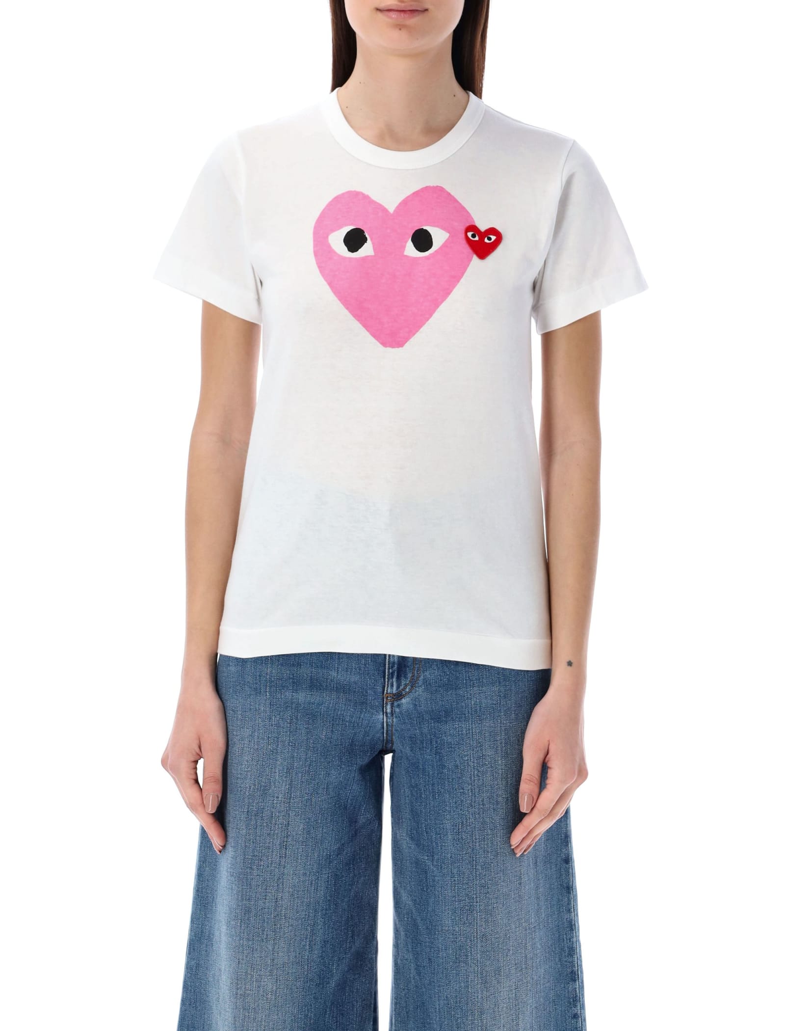 Comme des Garçons Play Big Pink Heart T-shirt