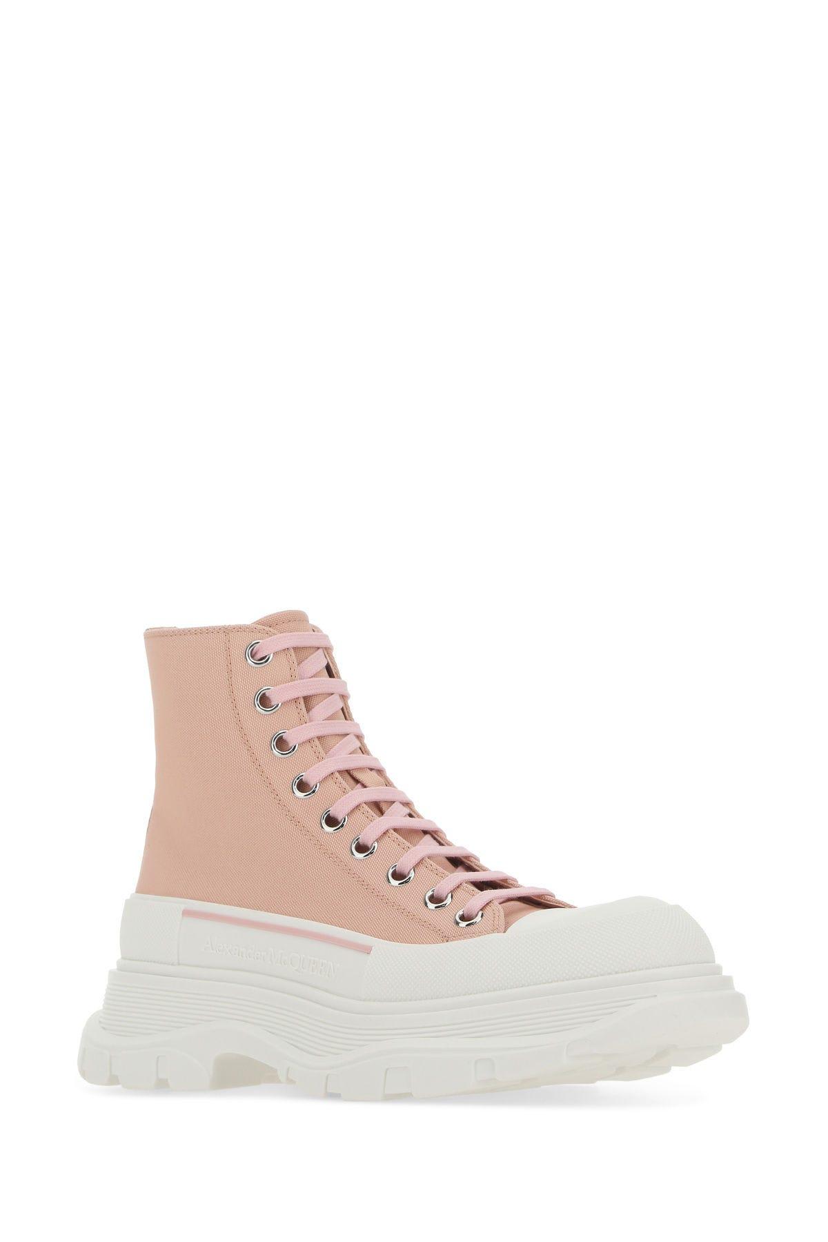 Alexander Mcqueen 45mm Tread Slick Leather Combat Boots