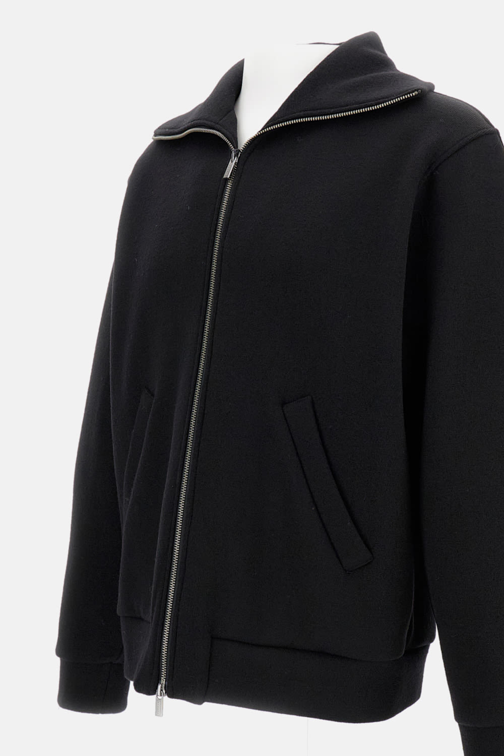 Barena Venezia High-neck Zip-front Cardigan In Black
