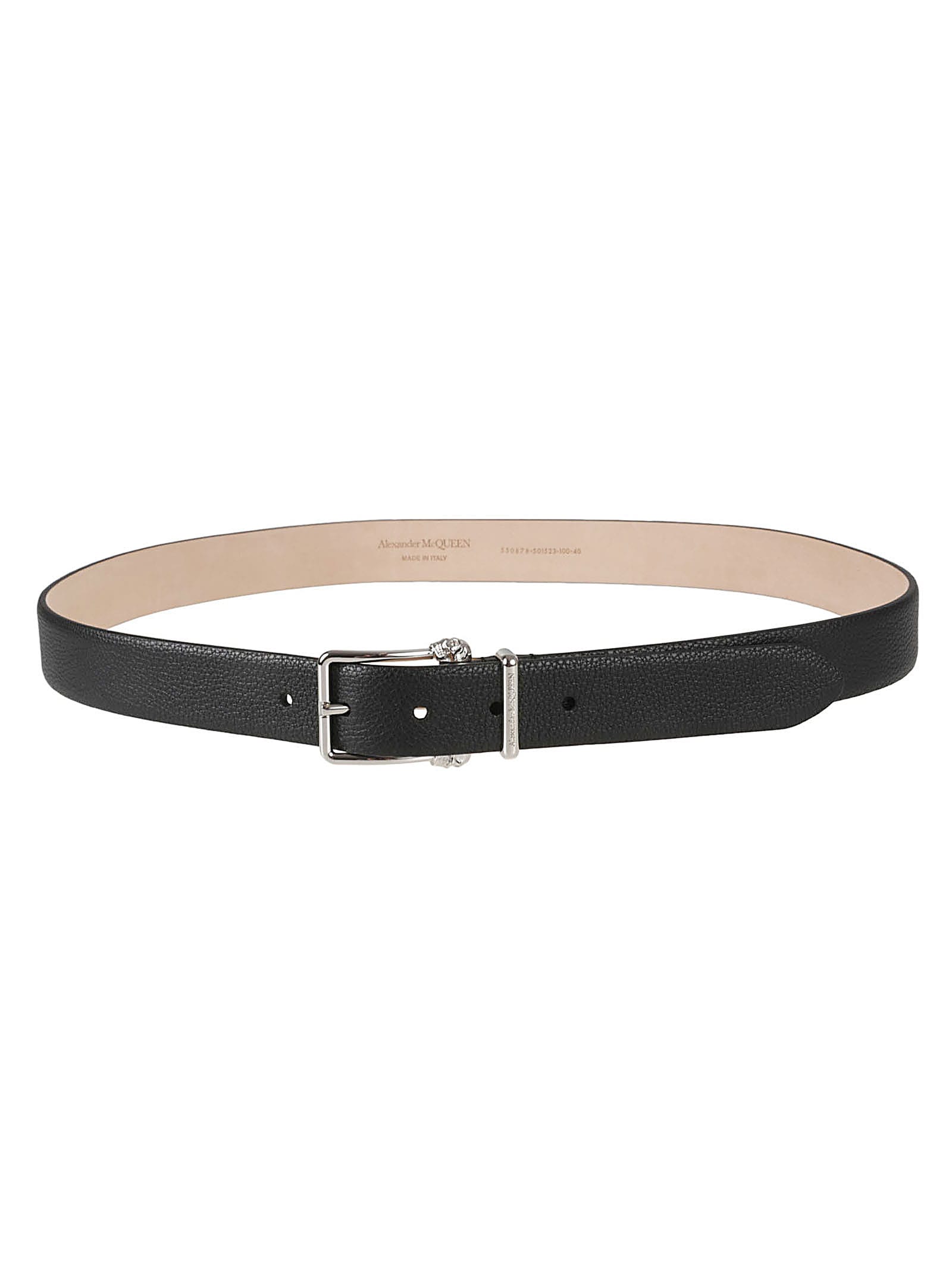 Shop Alexander Mcqueen Small Grain Belt In Black