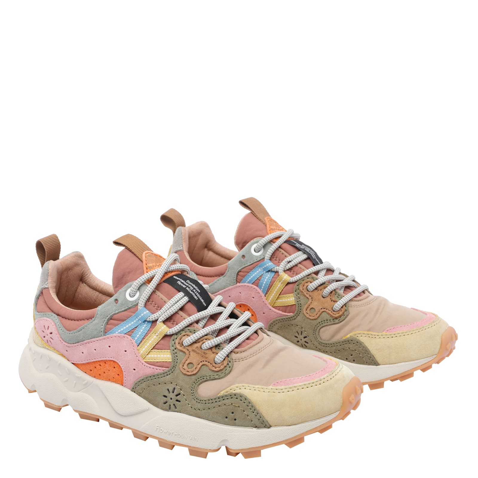 Flower Mountain Laced Sneakers In Multi