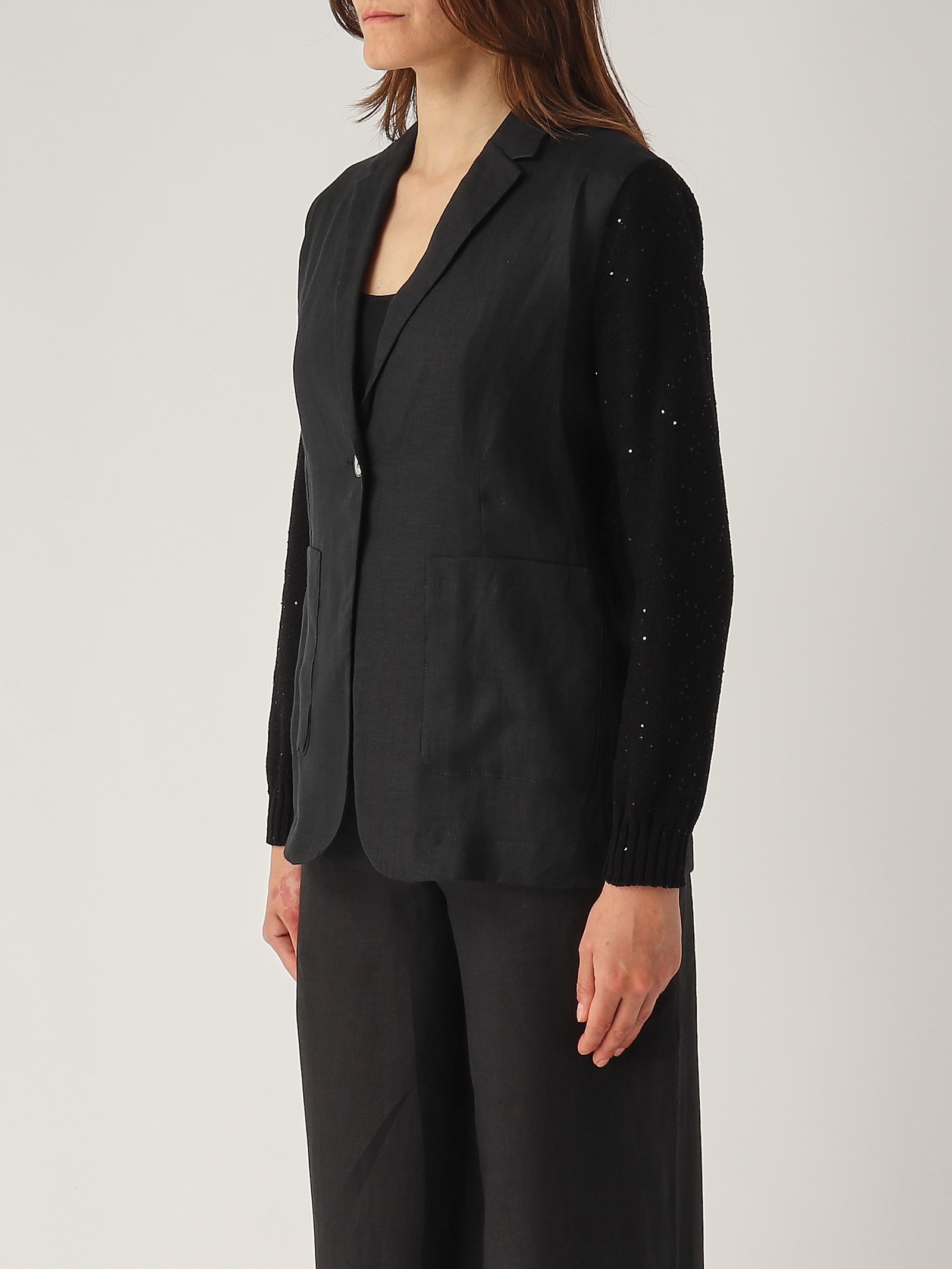 Gran Sasso Giacca In Maglia Jacket In Black