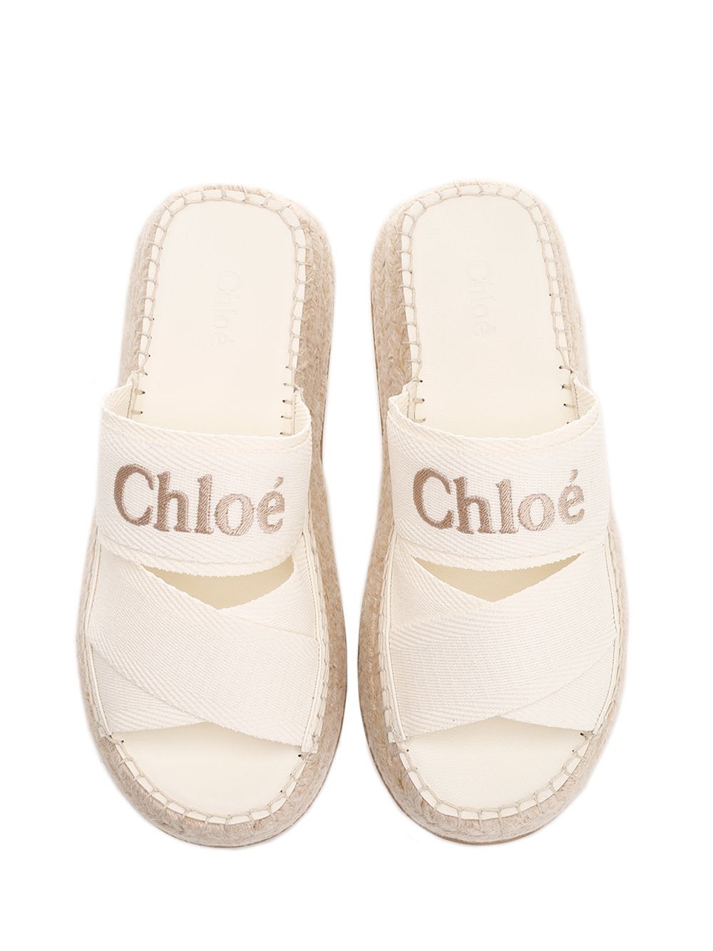 Shop Chloé Mila Flatform Sandal In White