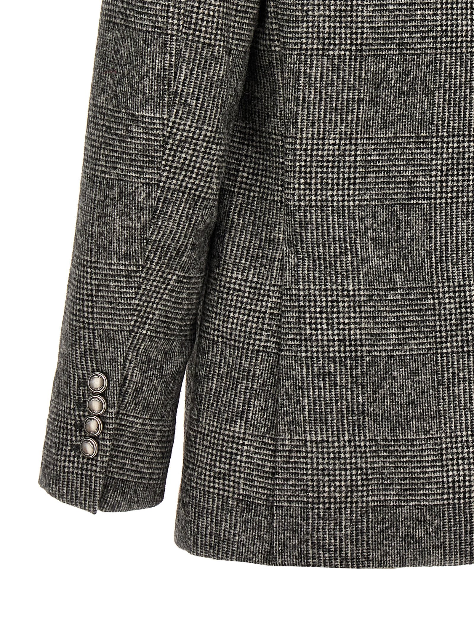 BRUNELLO CUCINELLI CHECK SINGLE-BREASTED BLAZER