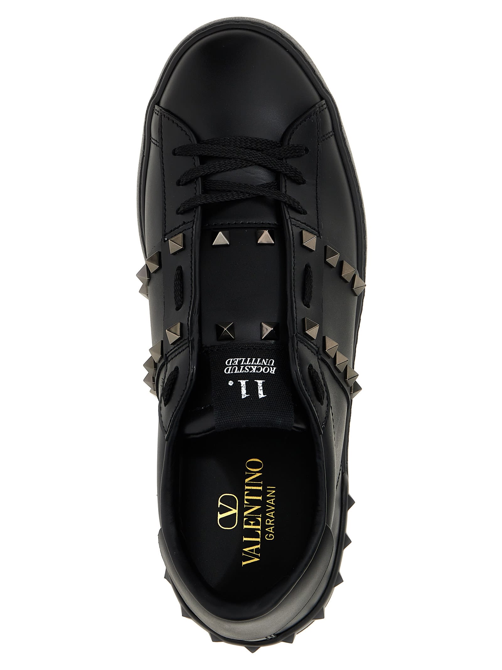 Shop Valentino Garavani Rockstud Untitled Sneakers In Black