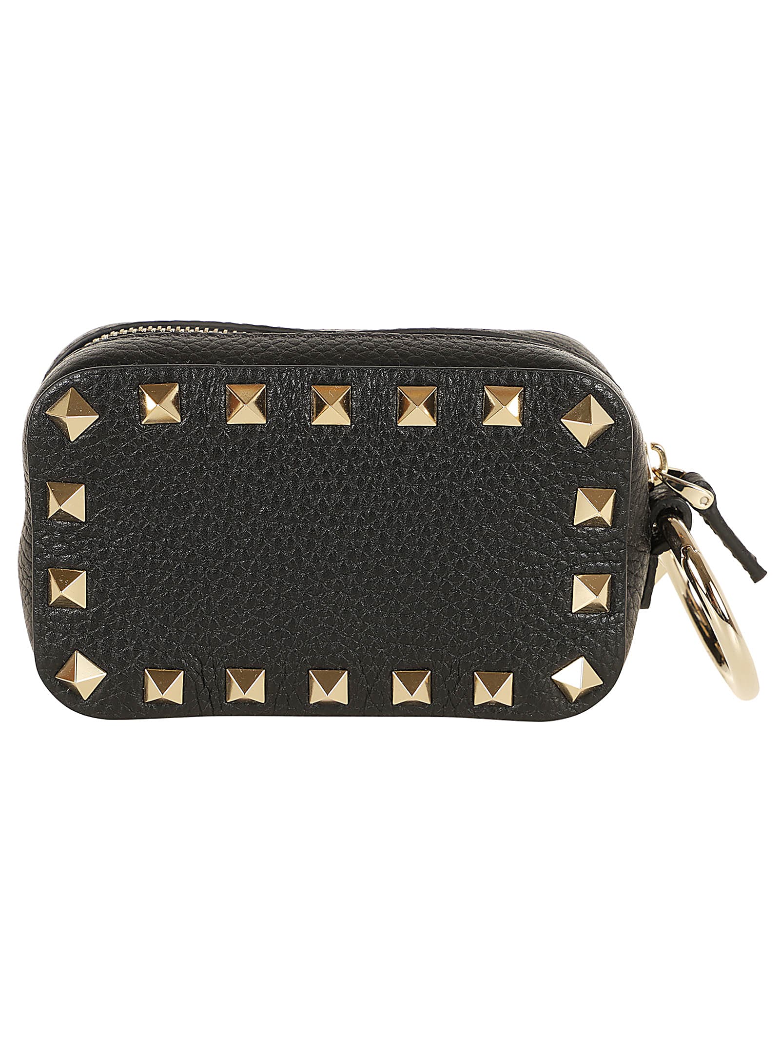 Valentino Black Mini Vanity Case Rockstud Bag In No Nero