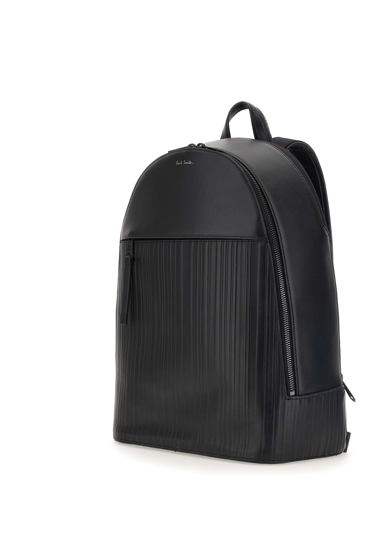 Shop Paul Smith Leather Backpack In Black