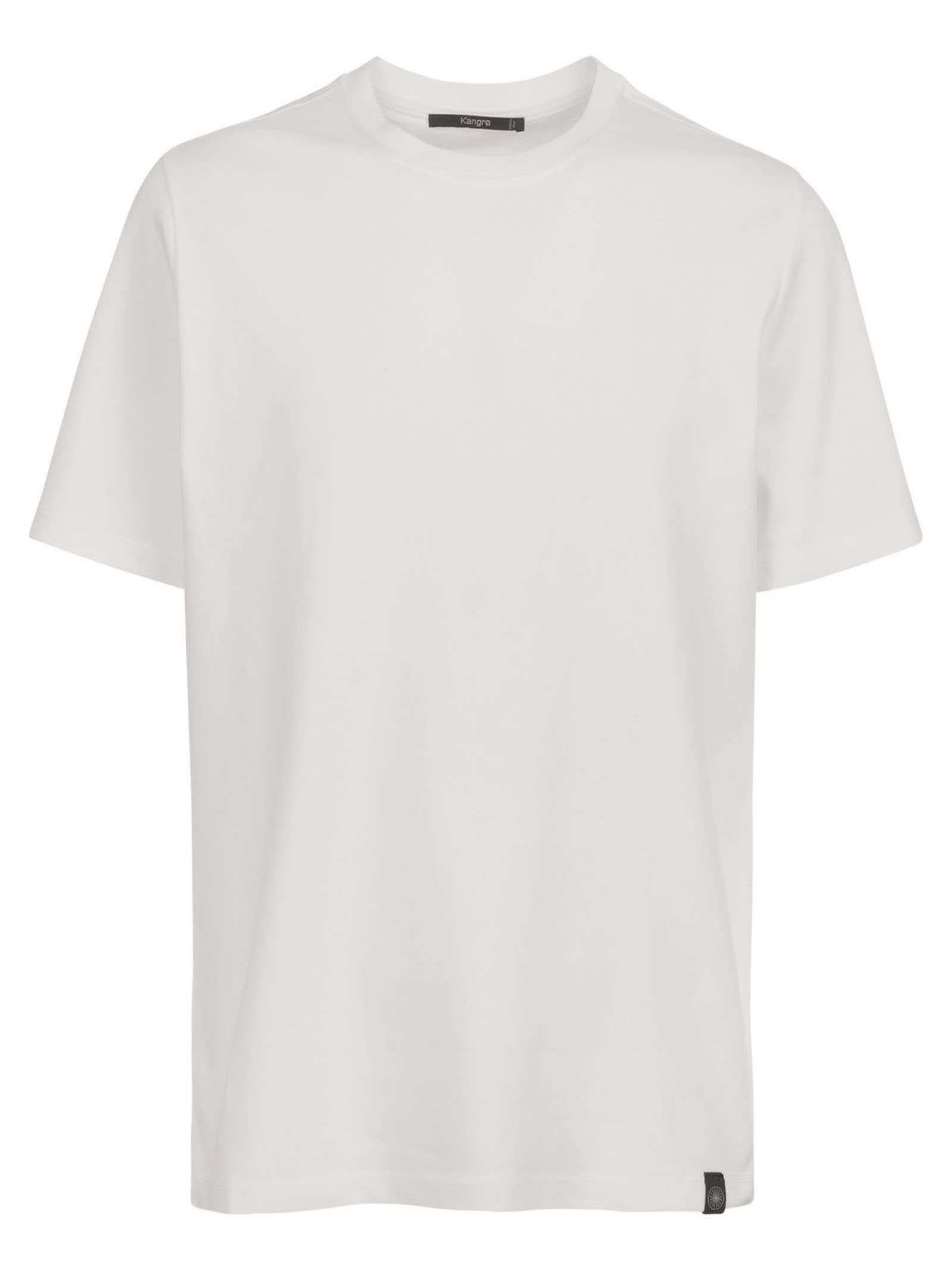 Shop Kangra White Cotton T-shirt