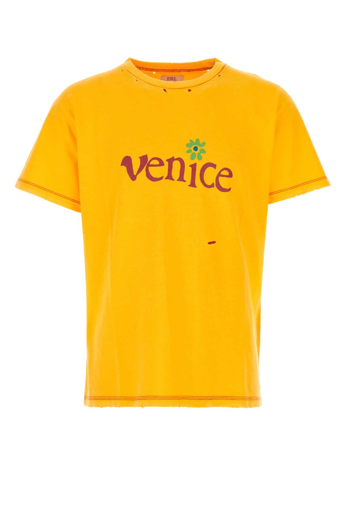Yellow Cotton Blend T-shirt