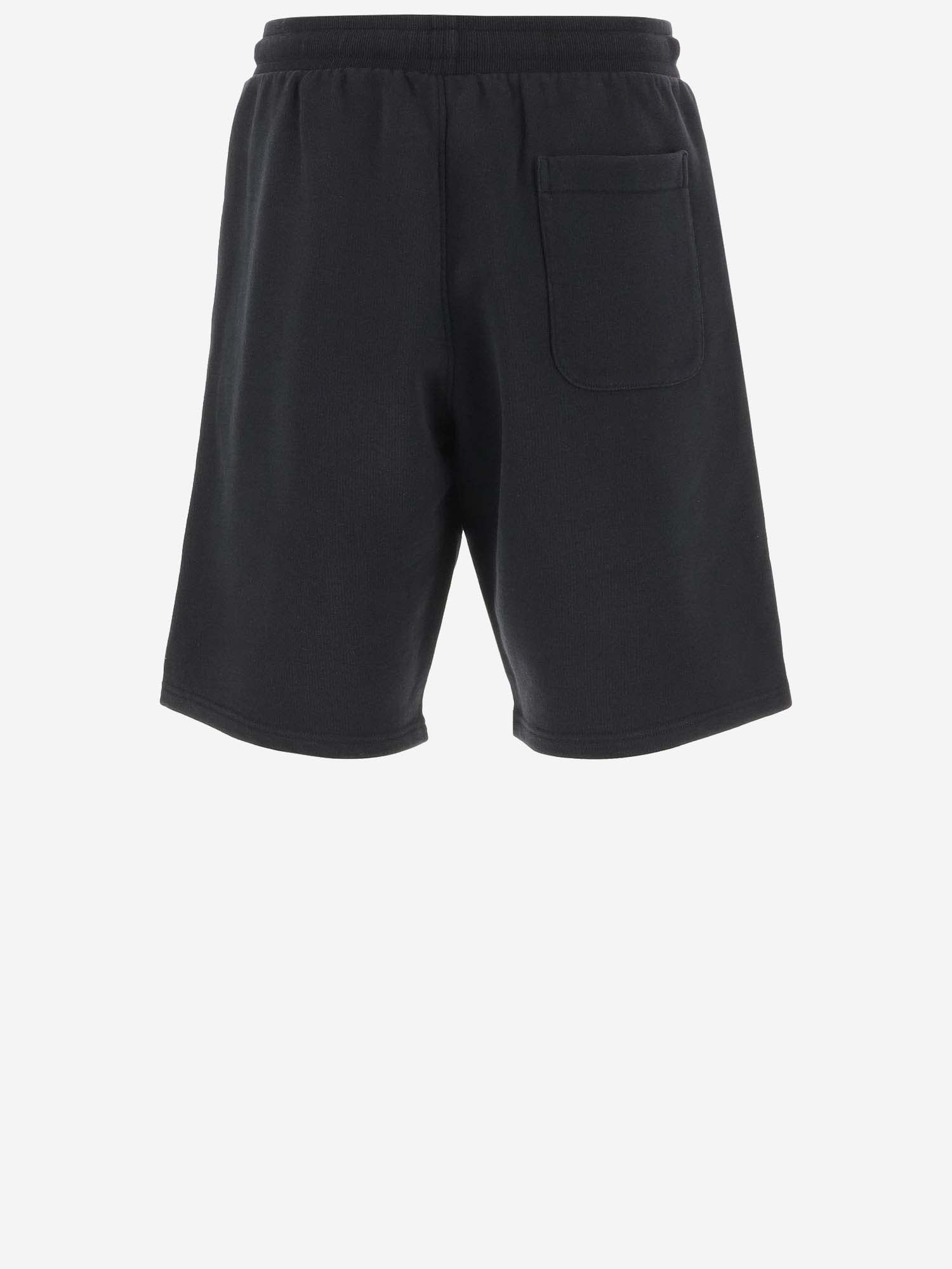 Shop Ami Alexandre Mattiussi Stretch Cotton Short Pants In Black