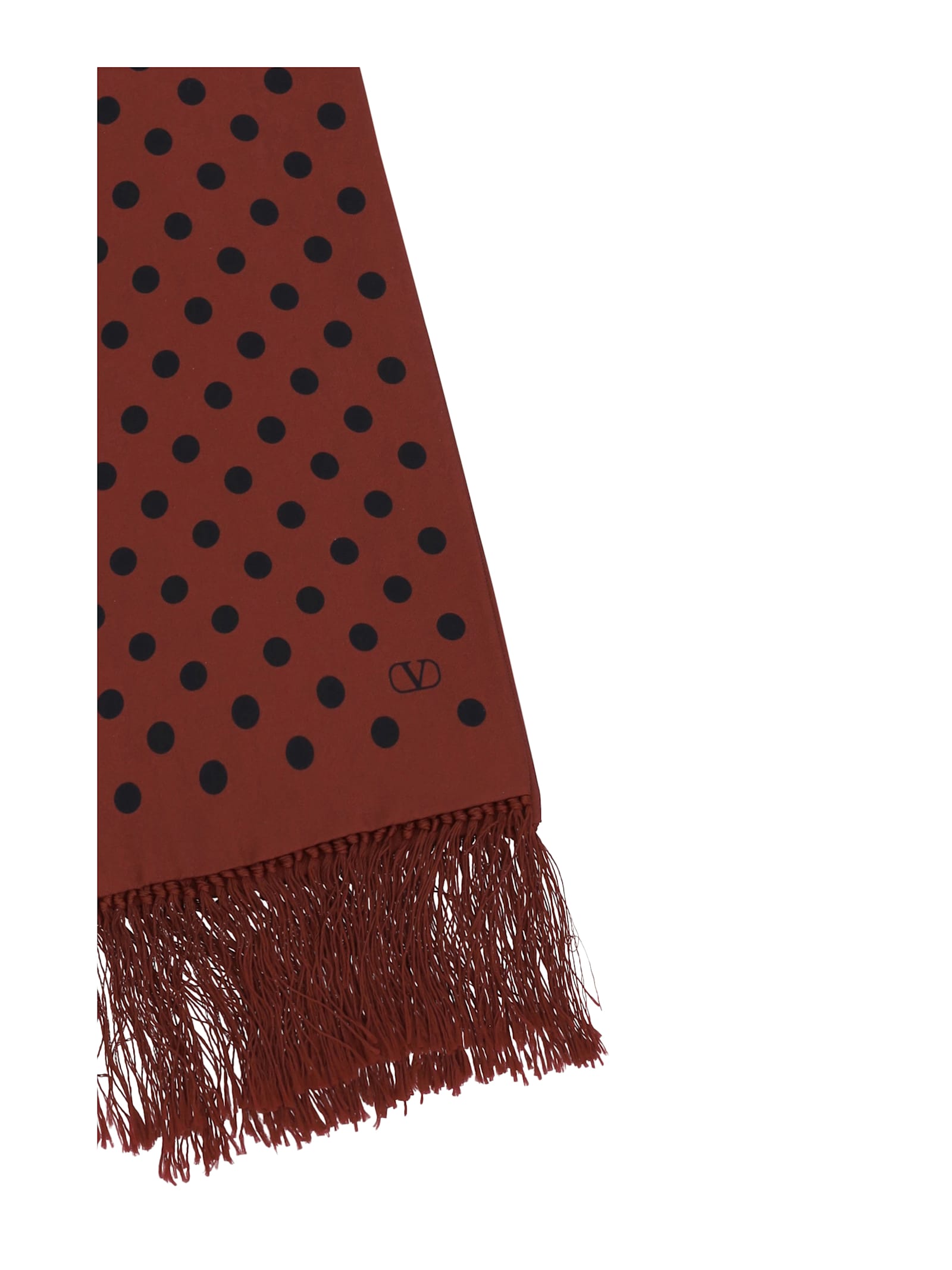 Valentino Polka-dot Pattern Silk Scarf
