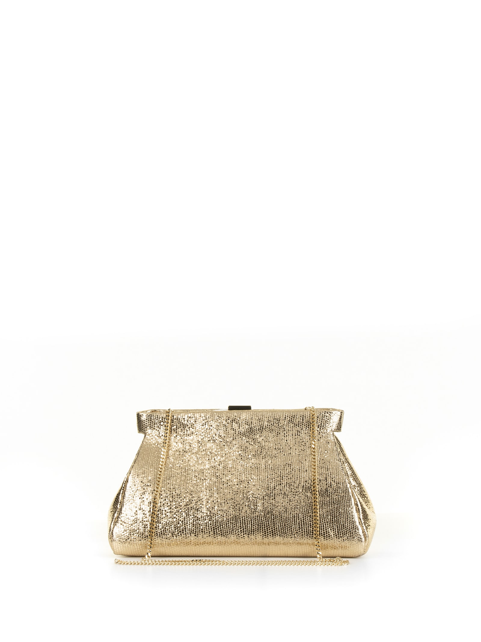 Shop Demellier Metallic Cannes Clutch Bag In Gold