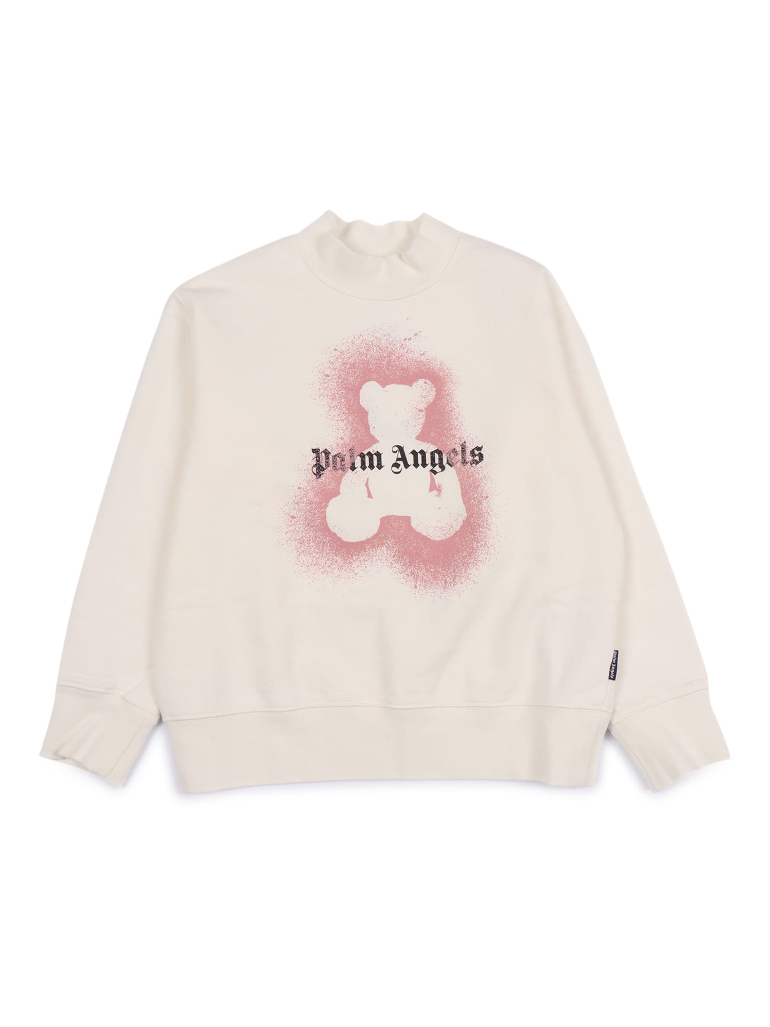 Palm Angels Pa Spray Bear Crewneck Off White - Antiq In White