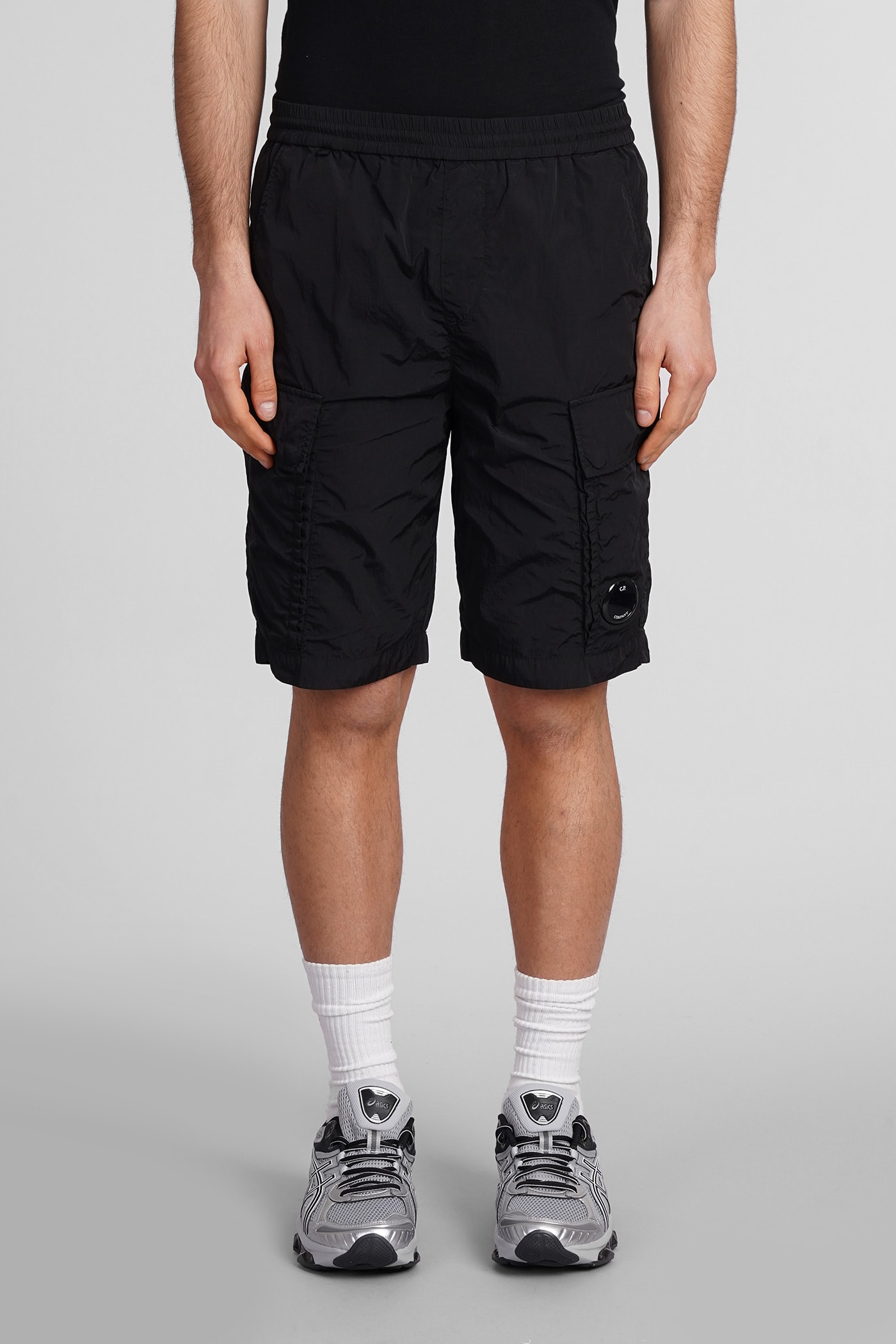 Black Nylon Bermuda Shorts