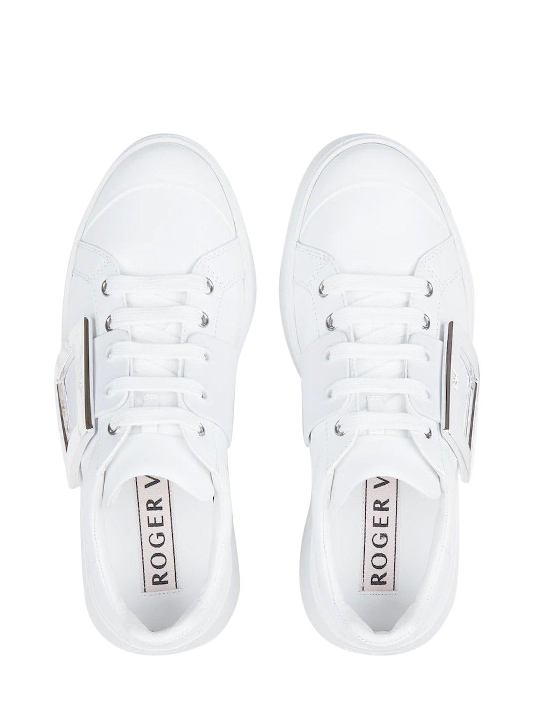 Roger Vivier Viv Skate Sneakers In White