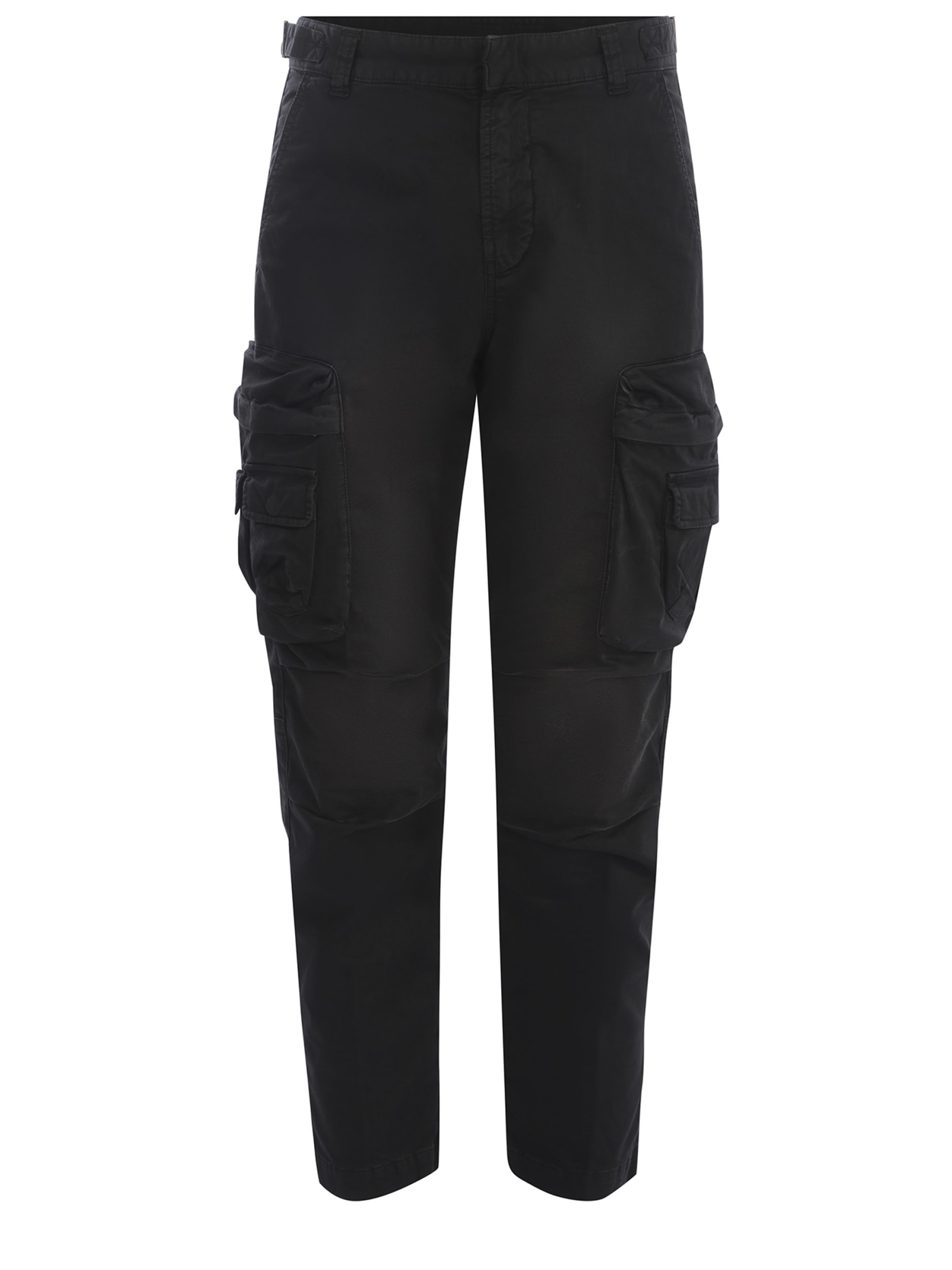 Shop Diesel Trousers  Argym Made Of Cotton In Black