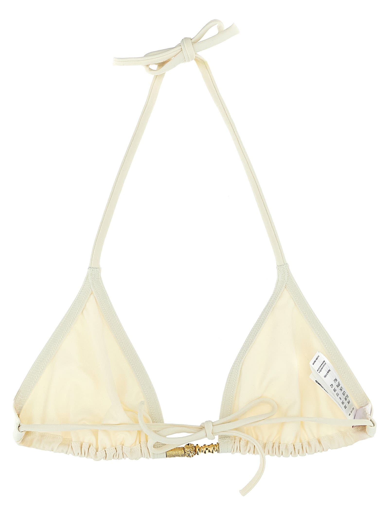 Eres Triangle Halter Neck Bikini Top With Ruched Detailing