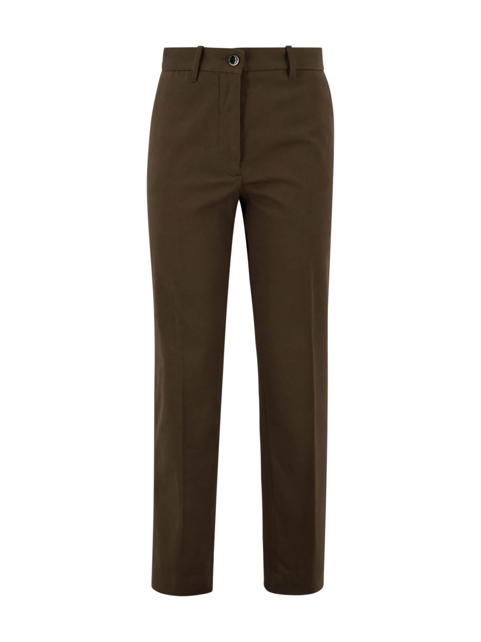 Nine In The Morning Mid-rise Trousers In Brown