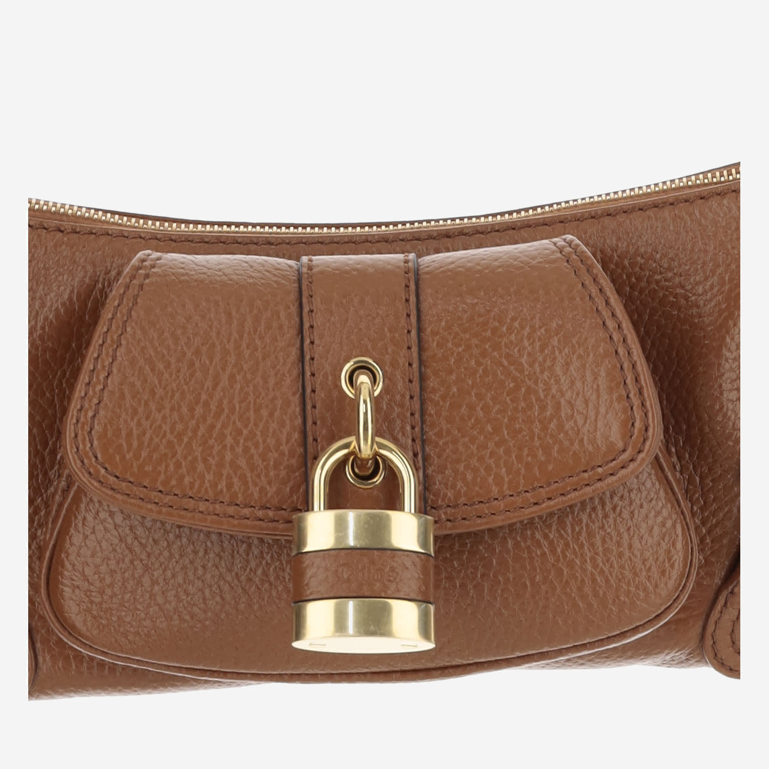 Shop Chloé 99 Leather Shoulder Bag In Brown