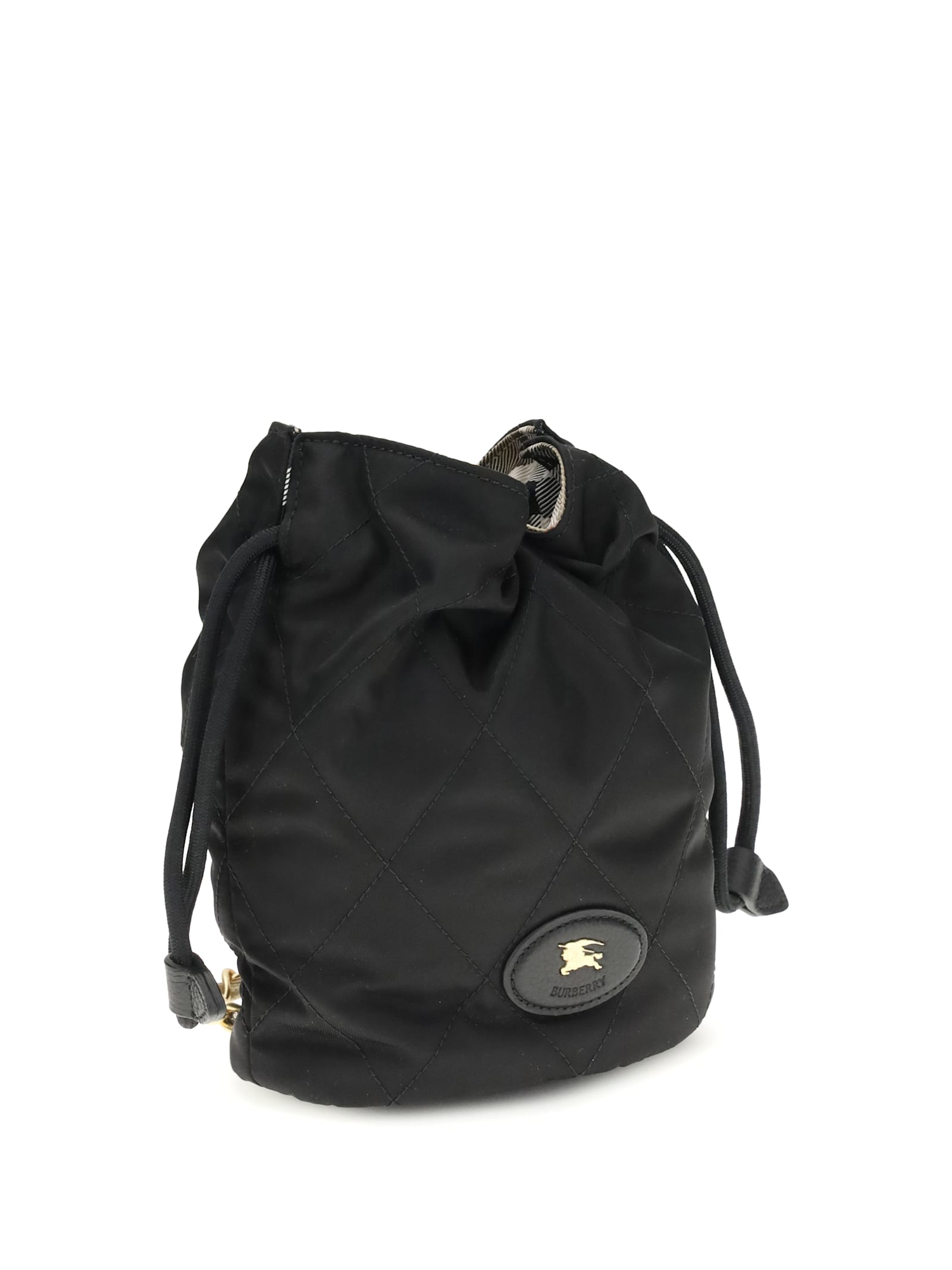 Burberry Women Horseshoe Bucket Bag In Black