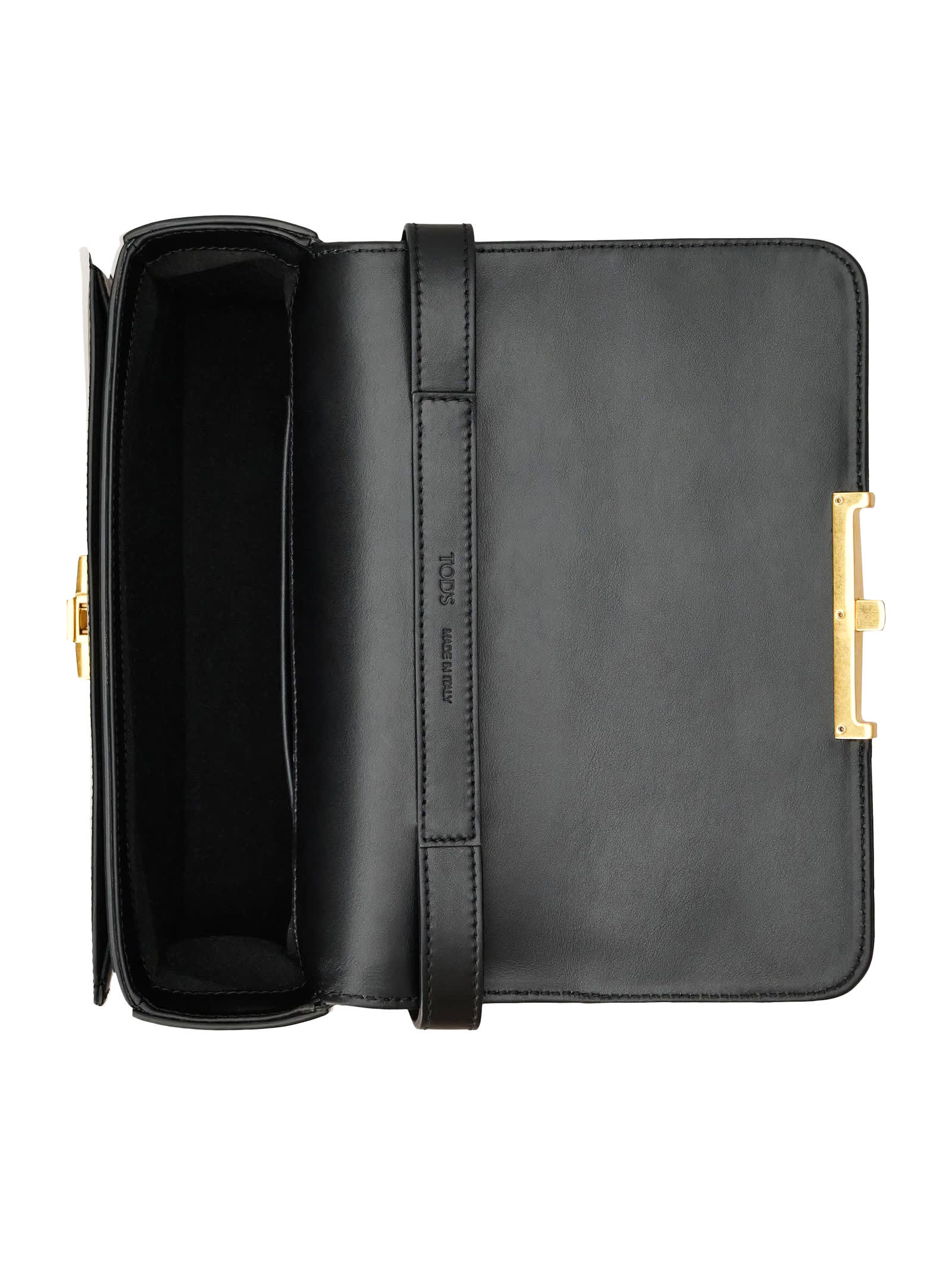 Shop Tod's T Timeless Crossbody Bag In Leather Mini In Black