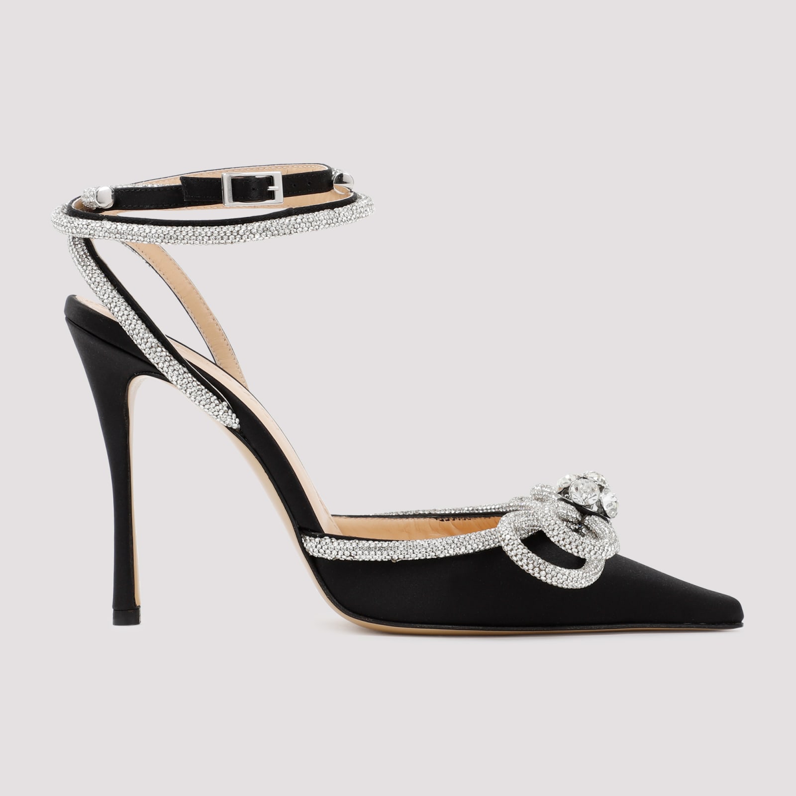 Mach & Mach Double Bow Sandal In Black
