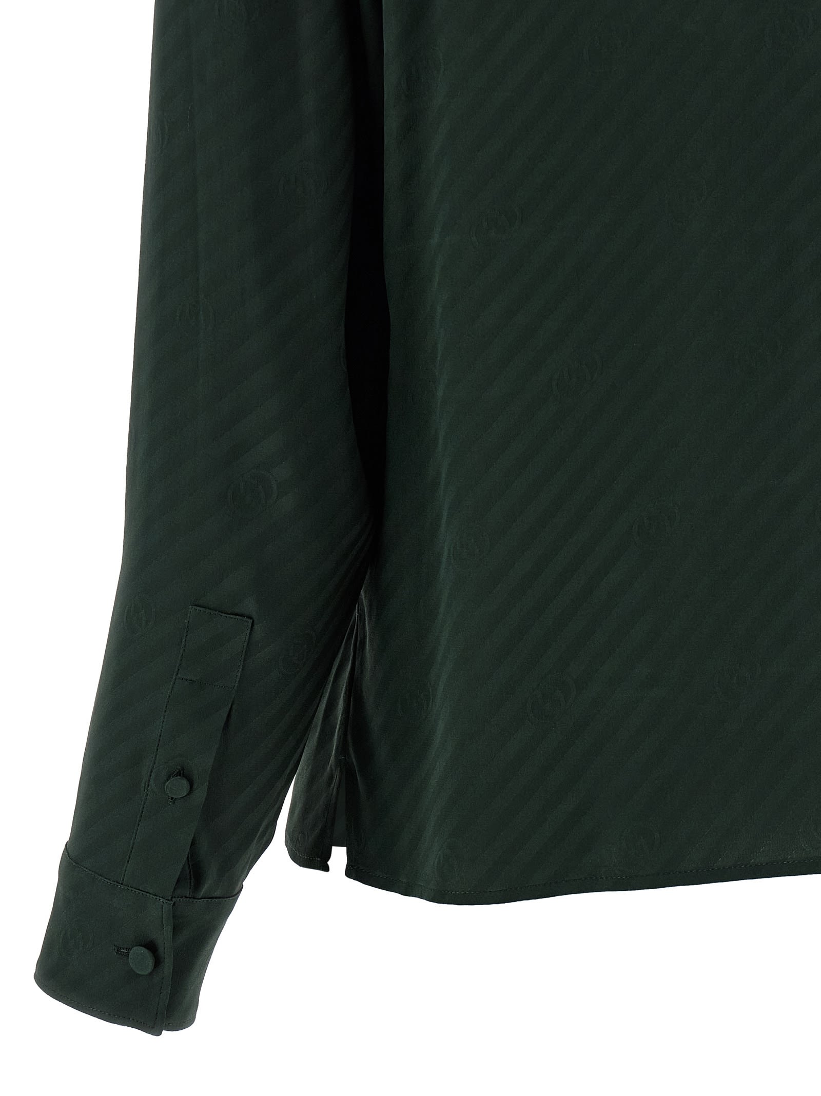 Gucci Gg Cross Long Sleeve Shirt In Green