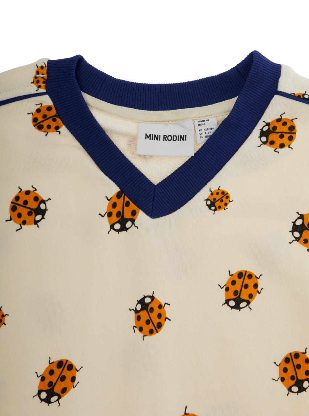 Mini Rodini Ladybug Sweatdress In White