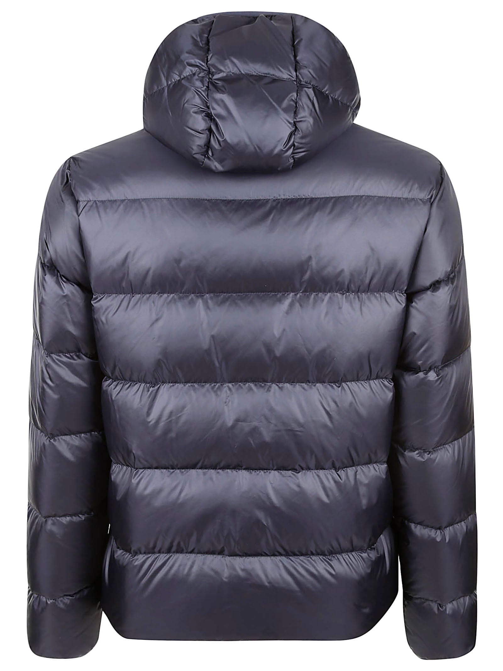 Aspesi Classic Zipped Puffer Jacket In Blue