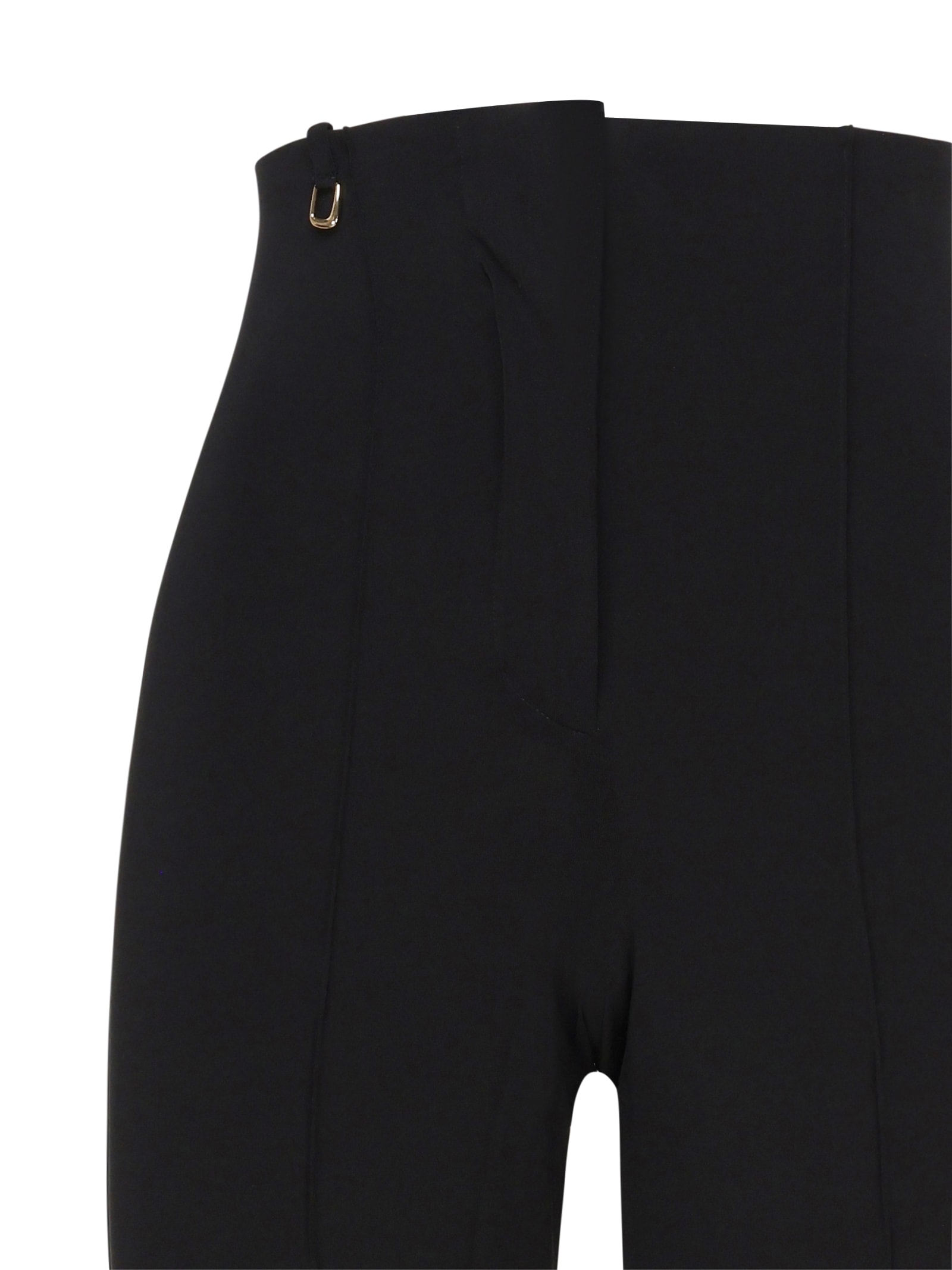 Shop Jacquemus Drapeado Cotton Pants In Black