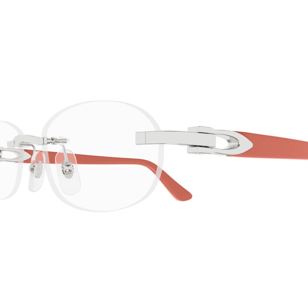Cartier Ct0455oj002 Silver Pink Transpare In Metallic