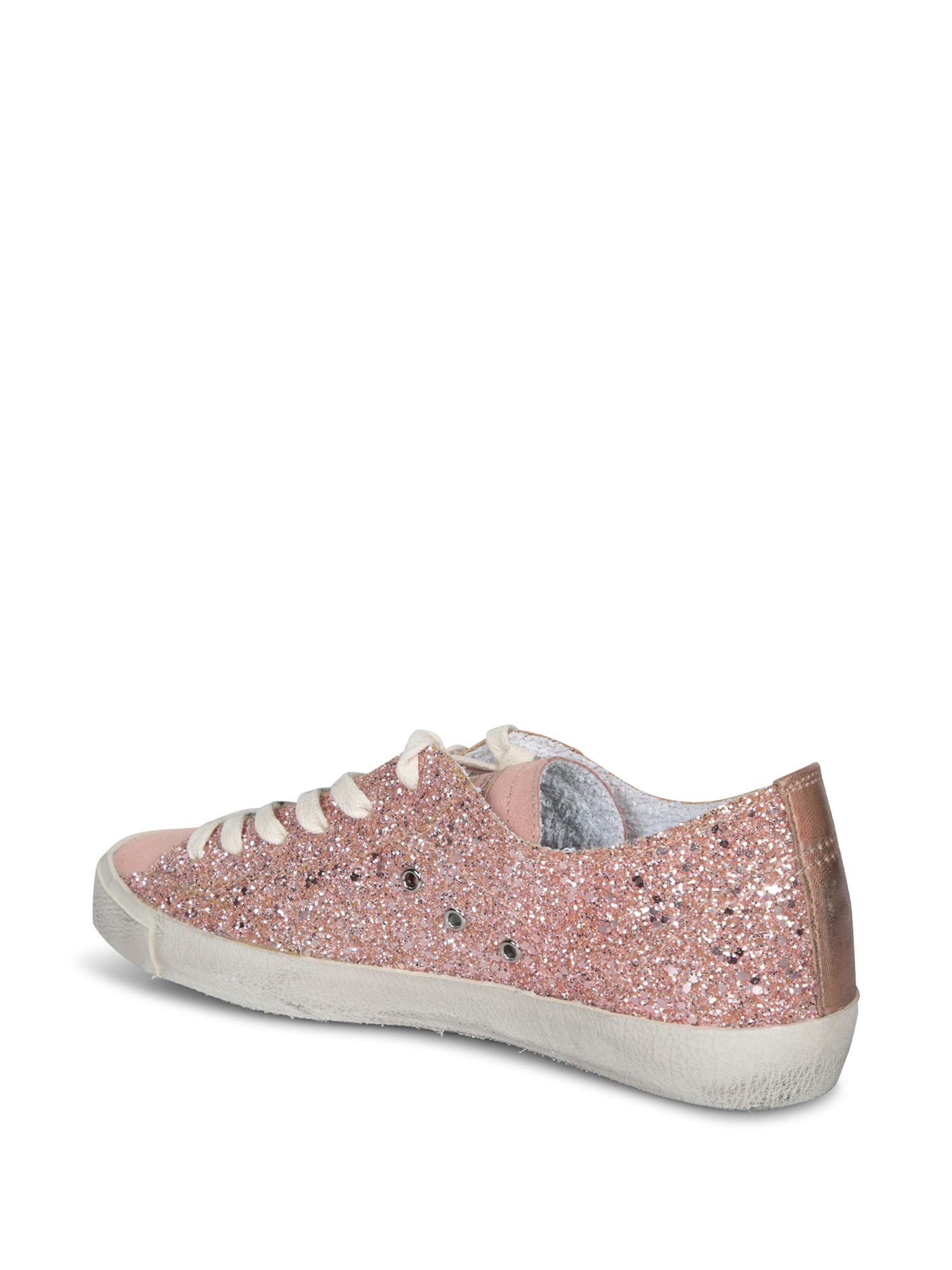 Philippe Model Prsx Low Glitter Pink Sneakers