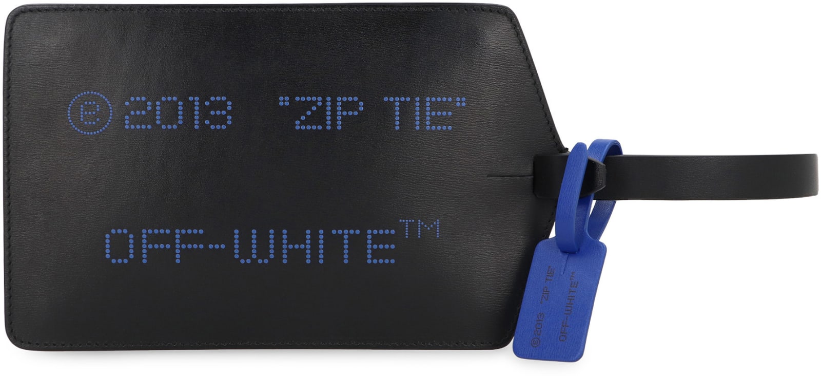 Shop Off-white Leather Clutch In Black