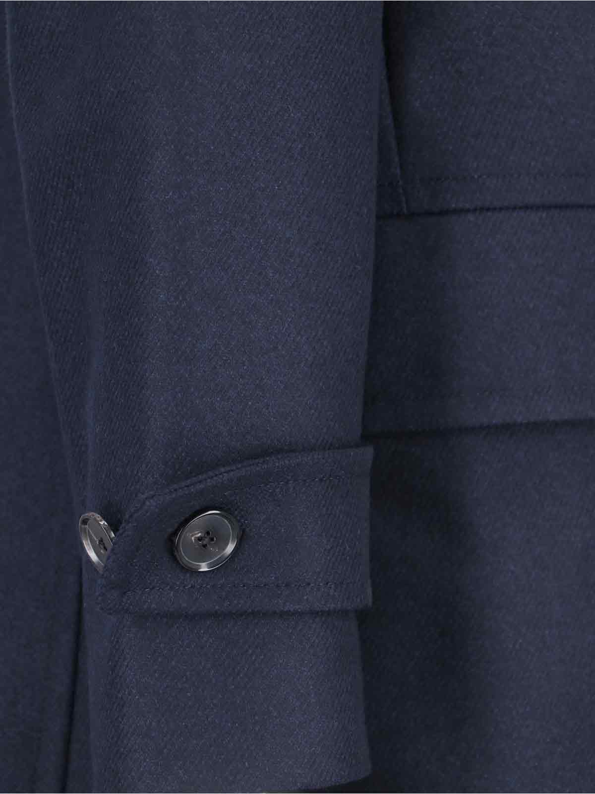 Shop Caruso Corsaro Double-breasted Coat In Blue