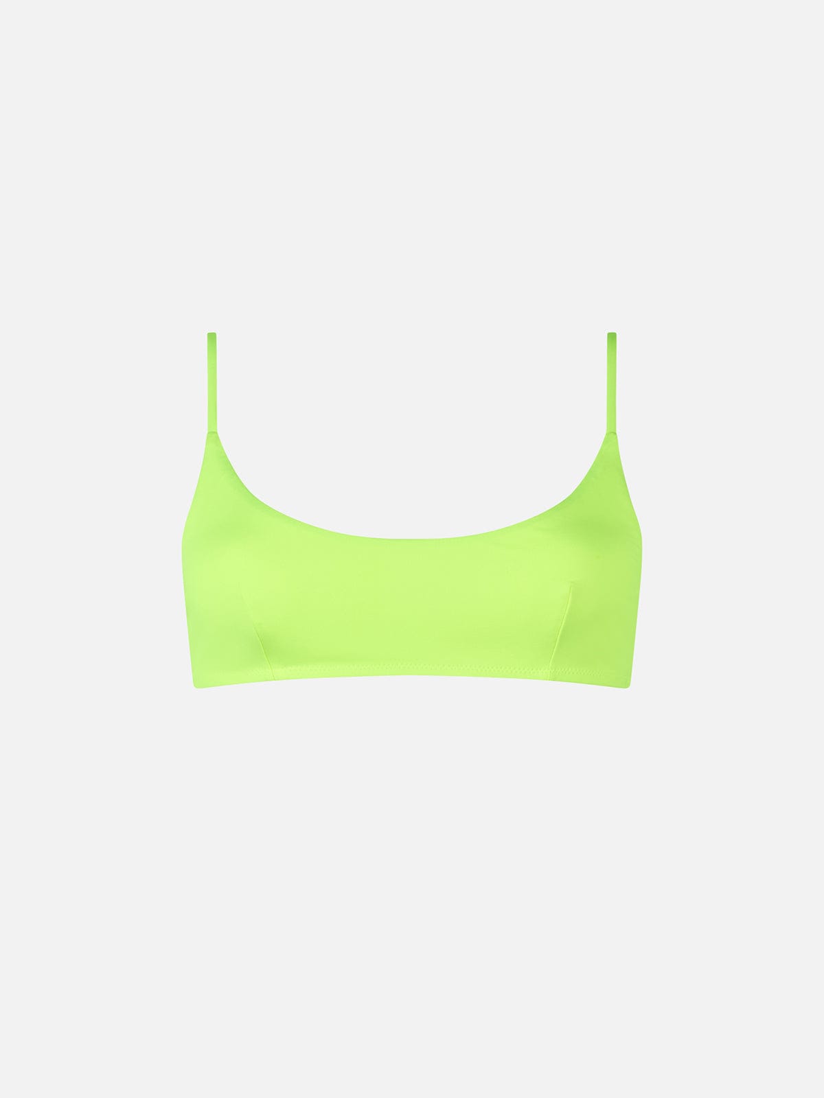 Shop Mc2 Saint Barth Woman Fluo Yellow Bralette Beach Top Judy