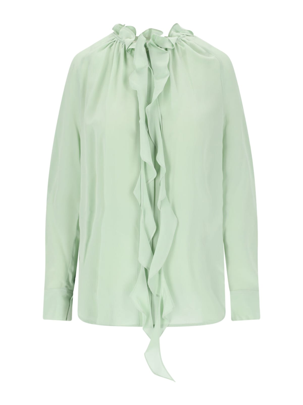 Victoria Beckham Ruffled Crepe De Chine Shirt