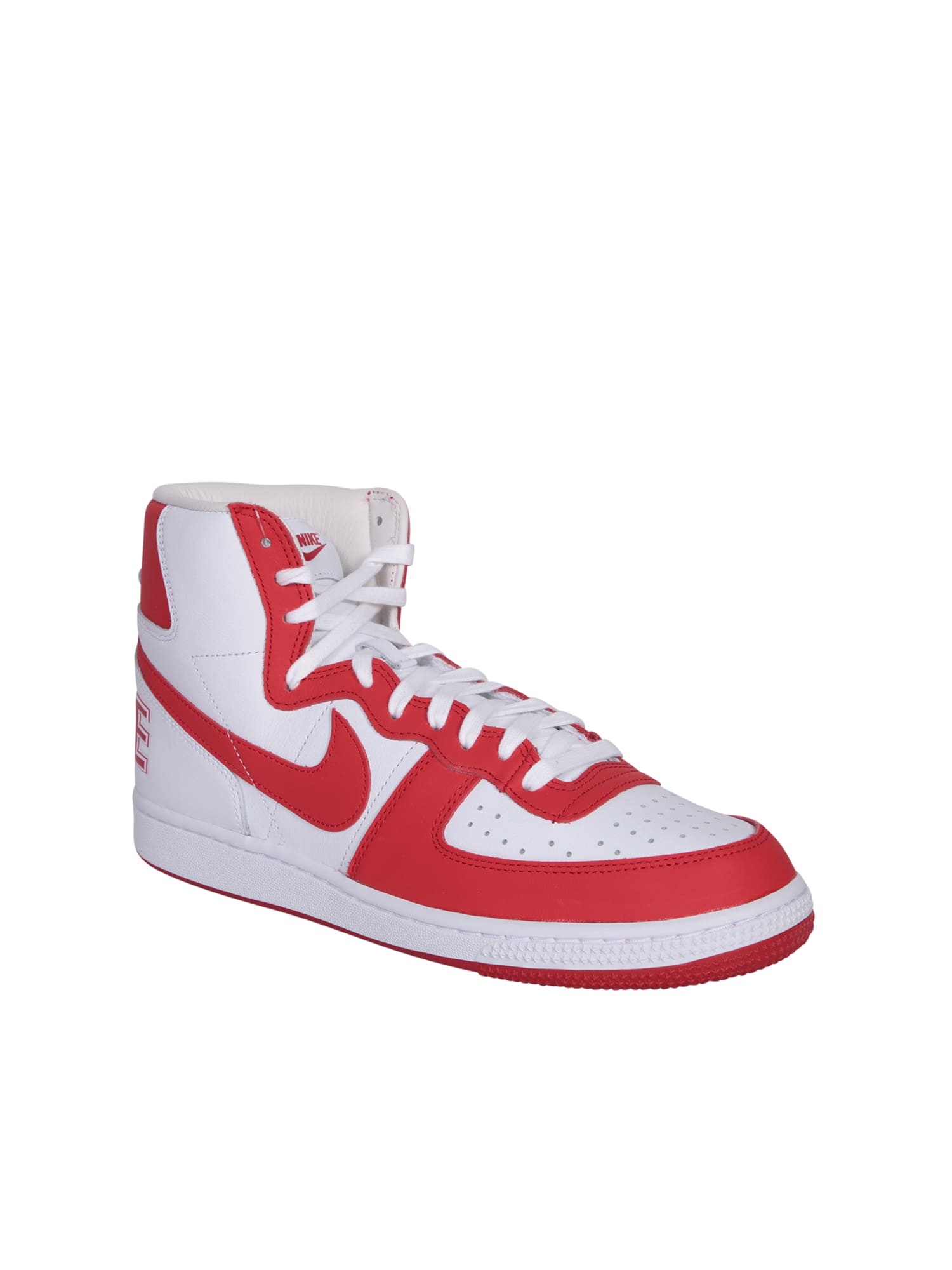 Shop Comme Des Garçons Homme Deux Sneakers High-top Nike Terminator White/red