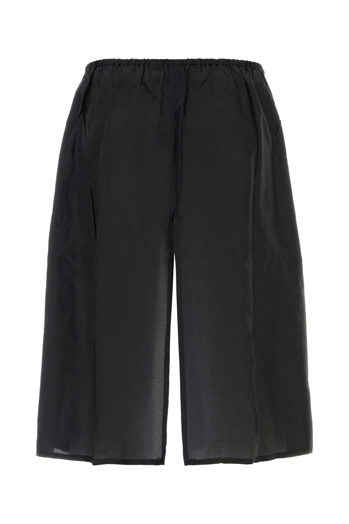 Random Identities Printed Cupro Skirt In Black