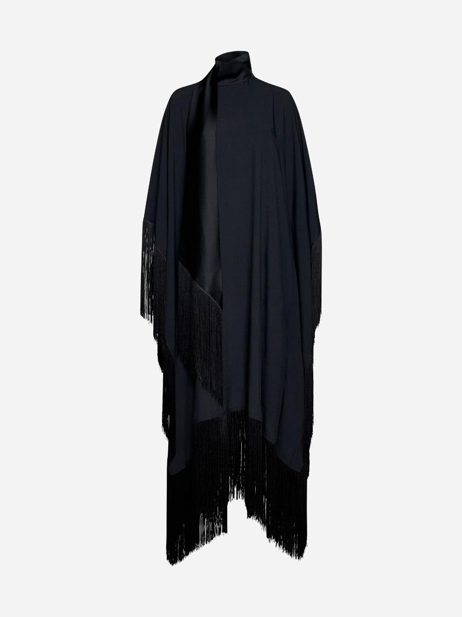 Shop Taller Marmo Mrs. Ross Viscose-blend Kaftan In Nero