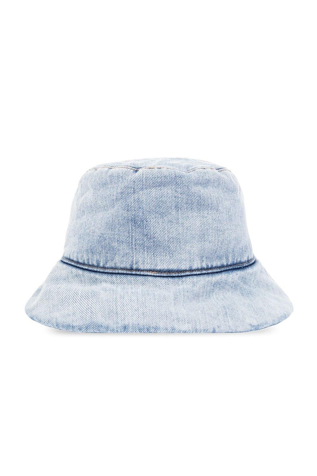 Shop Acne Studios Logo Patch Bucket Hat In Blue